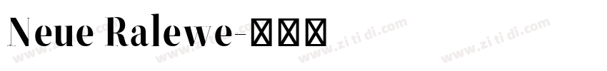 Neue Ralewe字体转换